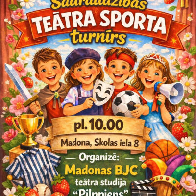 Sadraudzības teātra sporta turnīrs Madonā