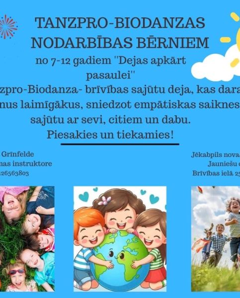 Jaunums! TANZPRO-BIODANZAS nodarbības!