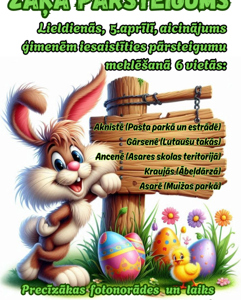  Lieldienu zaķa pārsteigumi Aknīstē