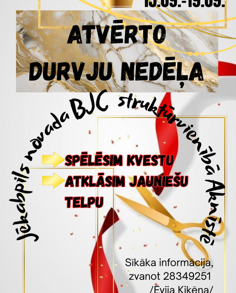 Atvērto durvju nedēļa Aknīstē!