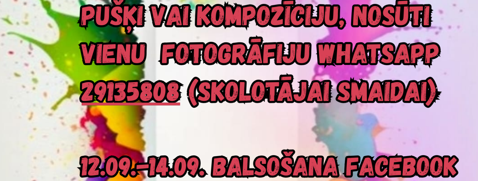 Foto zibakcija “Rudens ziedi” ģimenēm ar bērniem un jauniešiem!