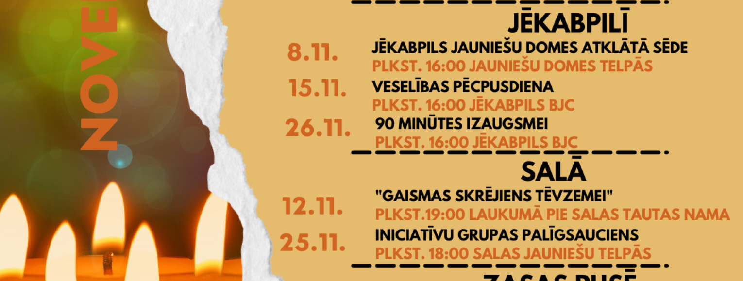 Jauniešiem novembrī!
